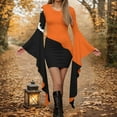 thumbnail image 2 of Fewfanhot Robes d'Halloween pour Femmes 2025 Élégantes, Chics et Décontractées, Robe à Col Rond avec Imprimés Effrayants et Style Asymétrique, Robe Chandail à Empiècements, 2 of 5