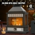 thumbnail image 5 of EAGLE PEAK Outdoor Propane Gas Fireplace with Tank Table, 50000 BTU Modern Fireplaces with CSA Certified & PVC Cover, 5 of 10