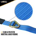thumbnail image 4 of US Cargo Control Auto Tie Down Ratchet Strap, 2 Inch X 8 Foot Blue Axle Strap, Safely and Securely Tie Down Cars for Transport, Working Load Limit 3,333 Pounds, 4 Pack, 4 of 4