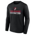 thumbnail image 2 of Men's Black Portland Trail Blazers Let's Go Long Sleeve T-Shirt, 2 of 3