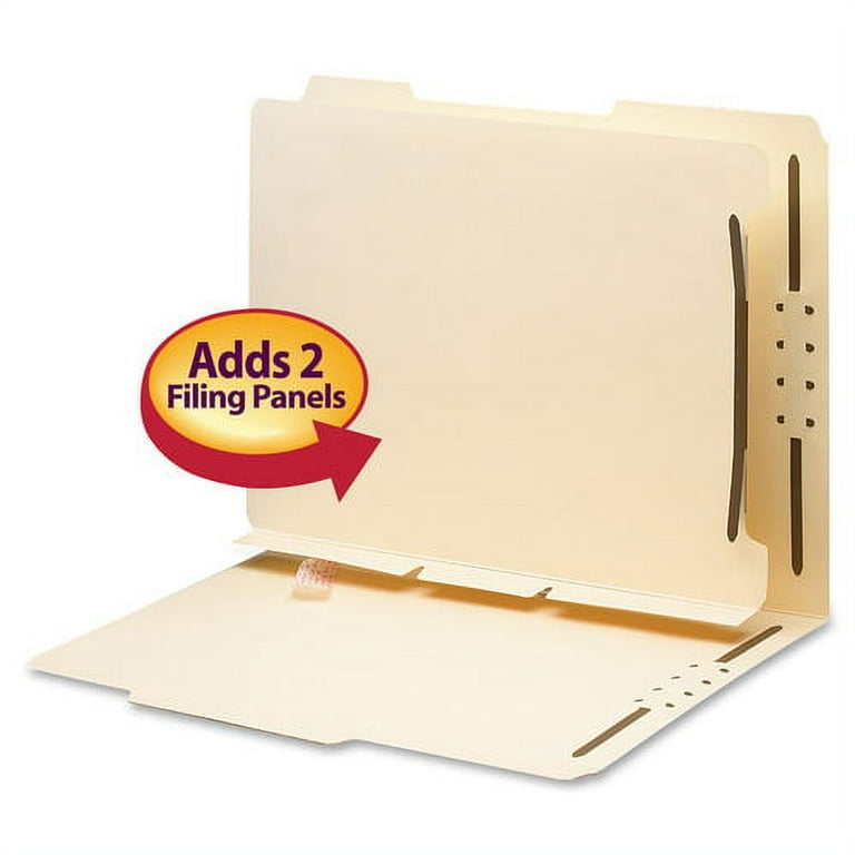 Self-Adhesive Folder Dividers with Twin-Prong Fasteners for Top/End Tab Folders, 1 Fastener, Letter Size, Manila, 25/Pack Self-Adhesive Folder Dividers with Twin-Prong Fasteners for Top/End Tab Folders, 1 Fastener, Letter Size, Manila, 25/Pack