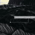 thumbnail image 4 of 3 PCS Full/Queen Solid Faux Fur Comforter Mini Set Black, 4 of 14