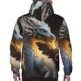 thumbnail image 7 of Sikiie Golden White Fire Dragon Men's Hoodie, Essentials Hoodie, Sweatshirt, Pullover Hooded Sweatshirt for Men-XX-Large, 7 of 7