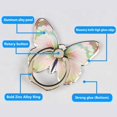 thumbnail image 4 of Purple-360° Adjustable Mobile Phone Holder Ring Cute Butterfly Pattern Phone Holder Ring with Button Buckle Smartphones, Iphone, 4 of 5