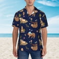 thumbnail image 5 of Sloth Men'S 3d Print Casual Button Down Shirts, Novelty Hawaiian Short Sleeves 2xl, 5 of 8