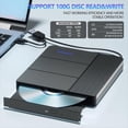 thumbnail image 4 of Unidad Externa de Blu-Ray 7 en 1, Compatible con Discos R/W, Reproductor de DVD y CD, Grabadora Portátil USB 3.0 con Ranura para Tarjeta SD/TF., 4 of 5