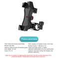 thumbnail image 3 of Para Teléfono Móvil De Motocicleta Con 4 Brazos De Esquina X Soporte De Abrazadera De Agarre Carga Usb Rotación De 360 ​​​​Grados Cuna De Manillar Ajustable Vogacara OD010135-04, 3 of 6