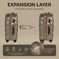 thumbnail image 3 of 25" Hardside Medium Checked Luggage Expandable Spinner Suitcase with TSA Lock, Skin - WD8810, 3 of 9