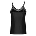 thumbnail image 4 of Women's Camisoles Silk Satin Tank Tops Neckline Lace Summer V Neck Cami Sleeveless Shirts Casual Silk Cami Solid Color Basic Tank Top Blouses, 4 of 6