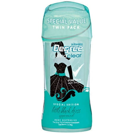 Degree: Ultra Clear Pure Rain W/Triclear 2 Ct Anti-Perspirant & Deodorant Degree Women, 2.6 oz