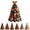 A#023, variant on DIY Quilted Christmas Fabric Tree Kit, Multi Pattern Patchwork Craft Supplies, DIY Sewing Project Kit to Make Tabletop Christmas Tree for Indoor Home Decor B