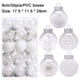 thumbnail image 2 of Juego de adornos navideños de 60 mm/2,36 pulgadas, 30 piezas de adornos navideños transparentes, bolas decorativas inastillables para decoraciones de adornos de árbol de Navidad, bolas de cristal, 2 of 5