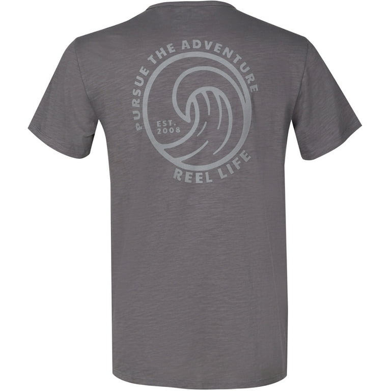 Reel Life Stinson Slub Pocket Adventure Wave T-Shirt - Small - Silver  Filigree