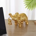 thumbnail image 4 of Estatua de elefante. La decoración de elefante dorado trae buena suerte, salud y fuerza. Regalos de elefante para mujeres, regalos para mamás. Decoraciones (2 piezas), 4 of 5