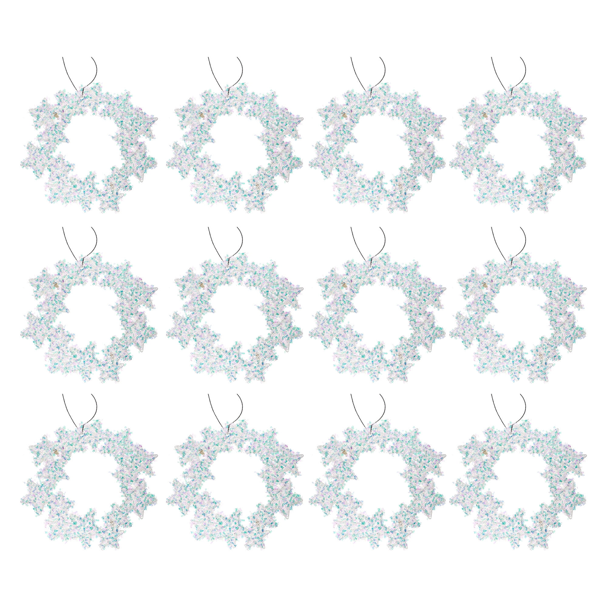 Whimsical Wreath Ornament - Set of 12
