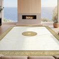 thumbnail image 2 of Design&I 3'x5' Ultra Soft Throw Mat, Greek Key Border Vintage Center Retro Meander Frame Bordered None Fluffy Washable Easy Care Indoor rug for Bedside Hallway, 2 of 7