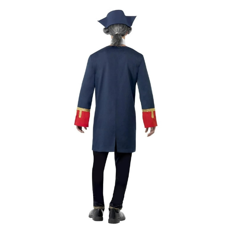 Pirate Commander Costume Adult Blue Gold