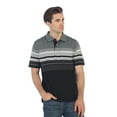thumbnail image 4 of Gioberti Mens Striped Polo Shirt with Pocket - Yarn Dye, 4 of 5