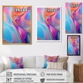 thumbnail image 4 of Designart "Transitional Shapes in Pink and Blue VI" Abstract Canvas Wall Art - Modern Pink Abstract Modern Shapes Transitional Entryway Wall Art Print, 4 of 6