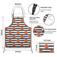 thumbnail image 7 of Fall Pumpkins Pattern Apron-Garden Aprons for Women with Pockets-Cotton Linen Waterproof Kitchen Cooking Gardening Aprons Adjustable for Kitchen,Cooking,BBQ and Salon 33"x27", 7 of 7