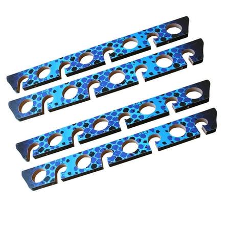 Rush Creek Creations 8-Rod Fishing Pole Wall Rack Twin Pack Ceiling Mount for Fishing Poles Fishing Rod Storage Rack Blue