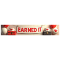 thumbnail image 3 of White Fabric Banner with Red Glittery Earned It Lettering Heart and Star Elements Party Decoration Backdrop for Celebrations Photo Shoots Graduation Parties Valentine Events, 3 of 4