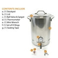 thumbnail image 2 of GasOne 8 Gallon Brew Pot Stainless Steel Home-brew kit 32 Quart [TRI PLY] Pre Drilled 4 PC Set, 2 of 4
