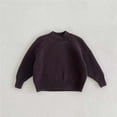 thumbnail image 4 of Lmnyox Sweaters for Kids Fashion Solid Color Long Sleeve Turtleneck Knitted Pullover Winter Loose Warm Tops, 4 of 9