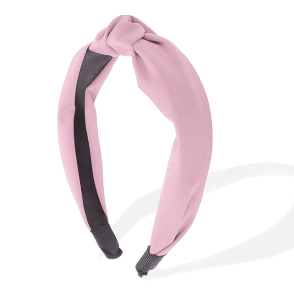 Accesorios de moda para el cabello, diadema anudada única para mujeres, bandas para el cabello de nudo superior, color rosa