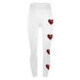thumbnail image 5 of lcziwo Women's Valentine Day Leggings Novelty Letter Graphic Print Tight Yoga Pants Casual Elastic High Waisted Tummy Control Sport Leggings White M, Dollar Sales, 5 of 7