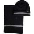 thumbnail image 1 of Levi's Men's Knit Beanie Hat and Scarf Set, One Size, Stripe, 1 of 1