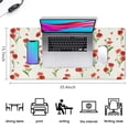 thumbnail image 5 of Long Mouse Pads for Desk,Pioneer Flower Floral Print Pattern Desk Mats on Top Of Desks, Desk Mouse Pad Extra Large with 3mm Non-Slip Base and Stitched Edge for Gaming,Office,Work,Home 35.4"x15.7", 5 of 6