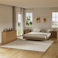 thumbnail image 3 of ASTUVIA 4-Piece Bedroom Set for Adult, Fluted King Floating LED Bed Frame with 2 Nightstands and Fluted 9 Drawer Dressers,Light Walnut, 3 of 10