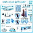 thumbnail image 4 of Frozen Birthday Decorations-135pcs Frozen Birthday Party Supplies Includes Frozen Plates and Cups Napkins Tablecloth Birthday Banner Balloons Hanging Swirls etc Elsa Frozen Party Supplies, 4 of 7