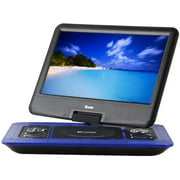 Portable DVD Player, Buyee 13.3'' Portable in Car DVD + ATV Player 270° Swivel Screen USB SD + Free 300 Games CD (Blue)