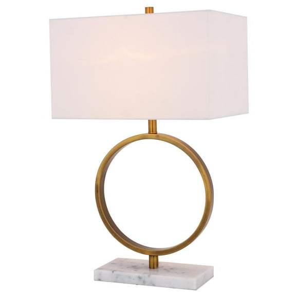 Bethel International Table Lamp Gold Metal & Marble