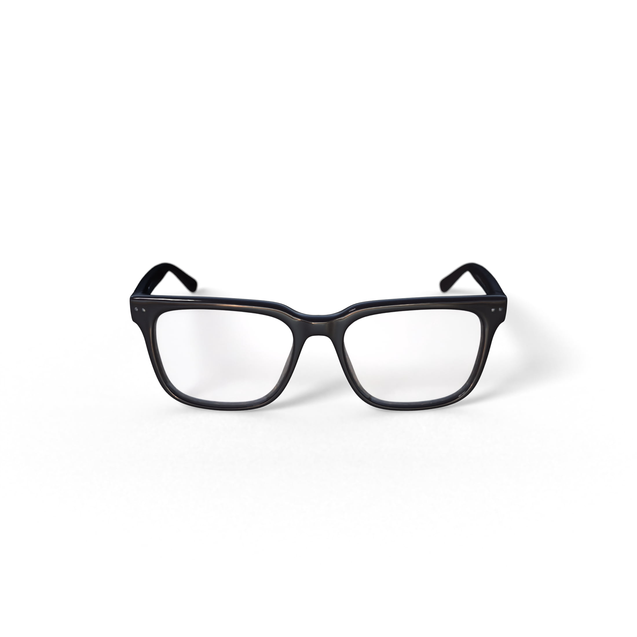 Nuance Audio Square Smart Glasses, Prescription Hearing Eyeglasses, Size 56, Shiny Black/Demo Lens