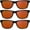 3 Red, variant on OWL Square Sunglasses Mens Womens UV400 Protection Retro Mirrored Sunglasses (3 Pack)