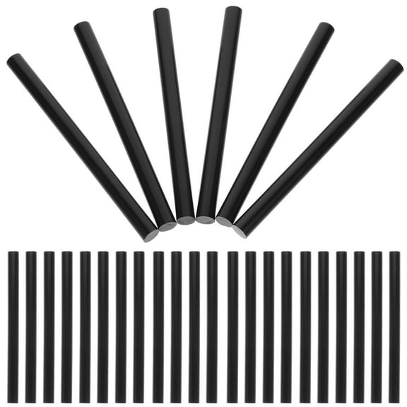 Toyvian 50Pcs Crafting Hot Glue Sticks Black for Card Making and Plastic Applications