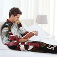 thumbnail image 6 of Lsque Eagle With Hat And Roses Pattern Long Sleeve Pajama Set for Men - Soft 2-Piece Sleepwear and Loungewear Set with Pockets, Comfy Nightwear-XX-Large, 6 of 7