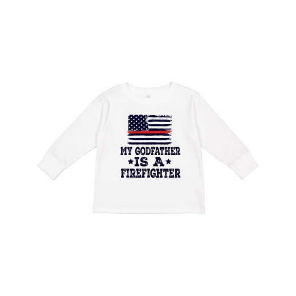 Inktastic Firefighter Godfather Fireman Boys or Girls Long Sleeve Toddler T-Shirt