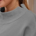 thumbnail image 6 of Plebaso Women's Mock Turtleneck Sweatshirt Athletic Long Sleeve Fall Winter Lightweight Pullover Tops, 6 of 7