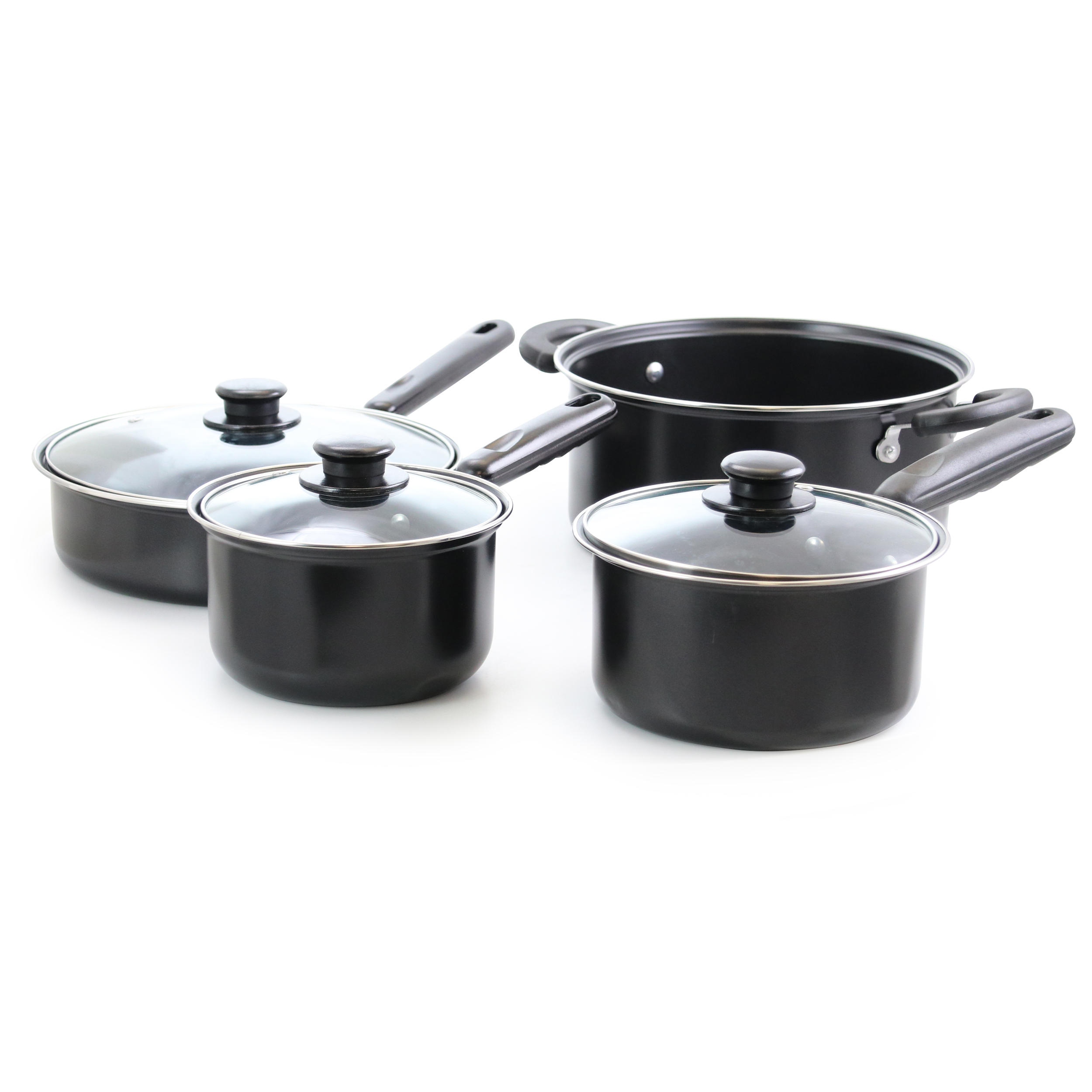 Better Chef 7 Piece Deluxe NonStick Cookware Set in Black