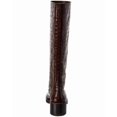 thumbnail image 3 of Stuart Weitzman Kaia Croc-Embossed Leather Knee-High Boot, 8, Brown, 3 of 5