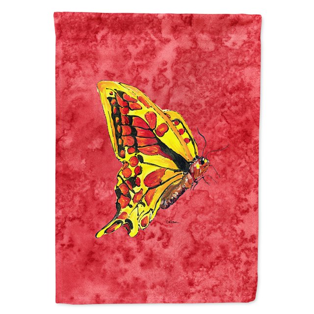 Mariposa sobre lienzo de bandera roja Caroline's Treasures 8862CHF grande multicolor