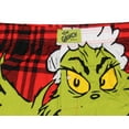 thumbnail image 2 of Dr. Seuss The Grinch Men's Don't Be A Grinch Plaid Boxers Underwear Lounge Sleepwear, 2 of 6