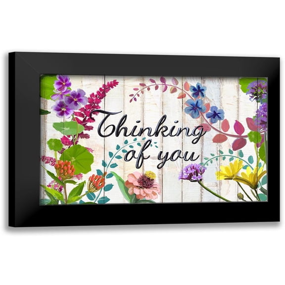 Garden Thinking of you 14x10 Black Modern Framed Museum Art Print Titled - Art Licensing Studio