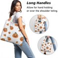 thumbnail image 2 of 5 Pack Foldable Shopping Bag,Classic Halloween Pumpkins Pattern Reusable Grocery Bags with Pockets,Large Reusable Tote Bags with Handles Waterproof & Lightweight, 2 of 6