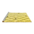thumbnail image 2 of Ahgly Company Machine Washable Indoor Rectangle Trellis Yellow Contemporary Area Rugs, 2' x 5', 2 of 4