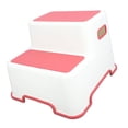 thumbnail image 1 of Toddler Step Stool, Wide Application Non Slip Stable Multifunctional Children Stool Plastic 2 Tiers  For Bathroom, 1 of 8